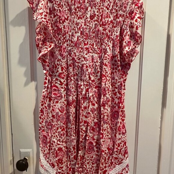 Floral Red and Pink Mini Dress - Picture 8 of 9